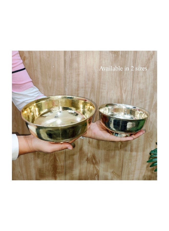 Nyra Kitchenware Bronze-Toned Textured Brass Serving Bowl - Image 4